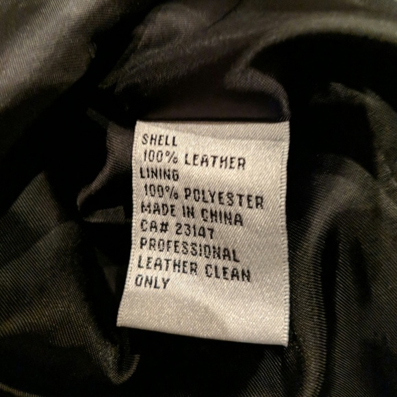 Talbots double zip black leather jacket - Picture 4 of 4